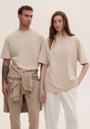 Футболка oversize unisex беж